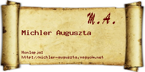 Michler Auguszta névjegykártya